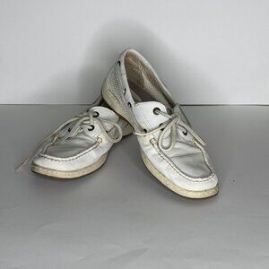 Sperry slides white leather Women's size 9.5 m